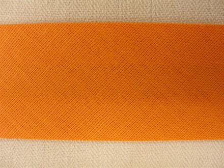 Skråbånd bomuld, orange 25mm, 1m