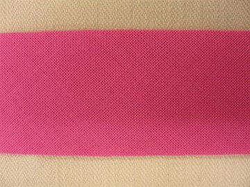 Skråbånd bomuld, pink 25mm, 1m