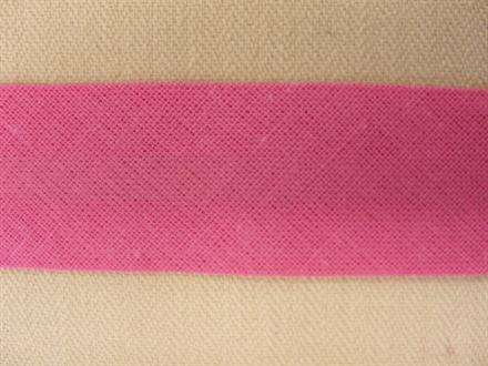 Skråbånd bomuld, pink 18mm, 1m