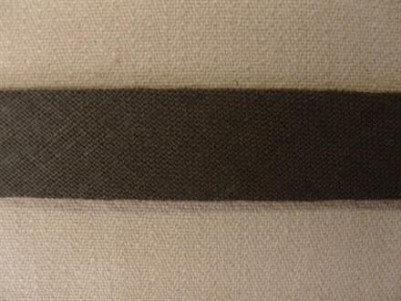 Skråbånd bomuld, brun 12mm, 1m