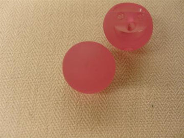 Kugleknap, pink mat, 12mm