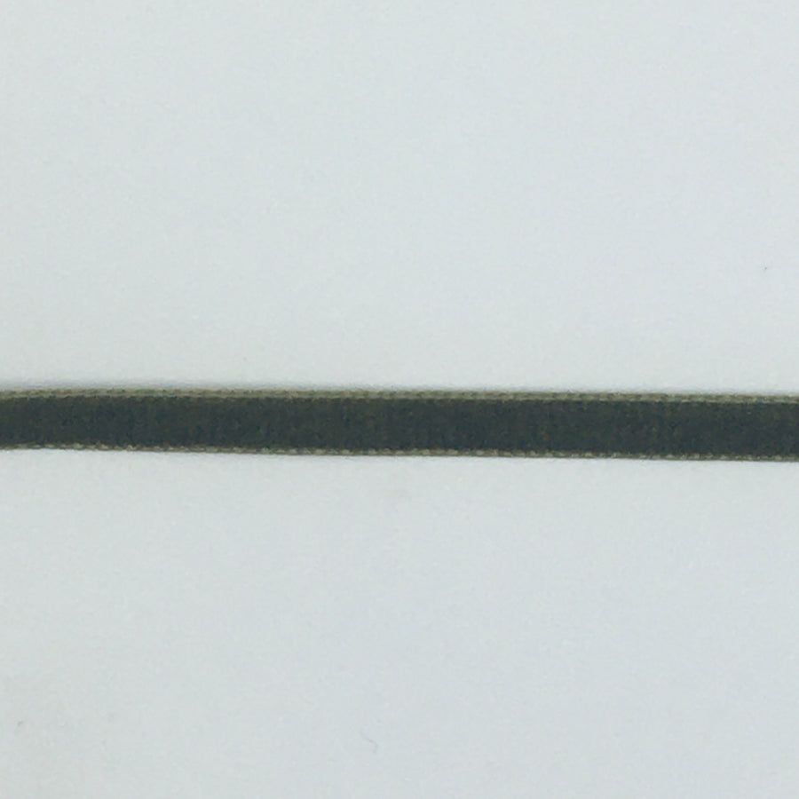 Velourbånd, støvet grøn  7mm, 1m