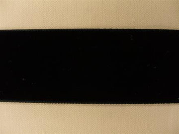 Velourbånd, sort  36mm, 1m