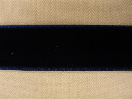 Velourbånd, marineblå 16mm, 1m