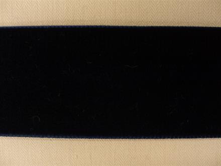 Velourbånd, marineblå 50mm, 1m
