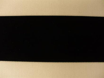 Velourbånd, sort  50mm, 1m