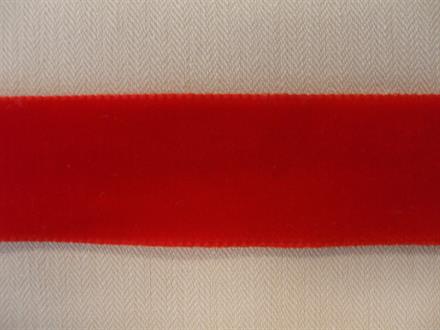 Dobbeltsidet velourbånd, rød 22mm, 1m