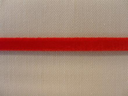 Dobbeltsidet velourbånd, rød  5mm, 1m