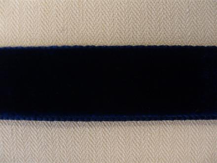 Dobbeltsidet velourbånd, marineblå 16mm, 1m