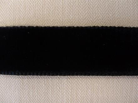 Dobbeltsidet velourbånd, sort 16mm, 1m