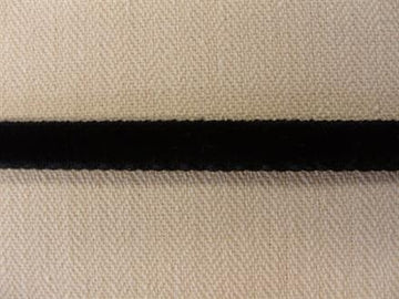 Dobbeltsidet velourbånd, sort  5mm, 1m