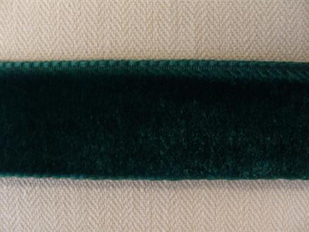 Dobbeltsidet velourbånd, grøn 16mm, 1m