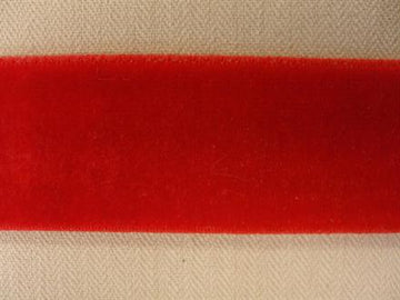 Velourelastik, rød 22mm, 1m