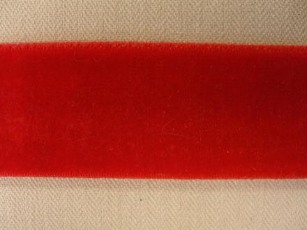 Velourelastik, rød 22mm, 1m