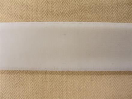 Velourelastik, hvid 16mm, 1m