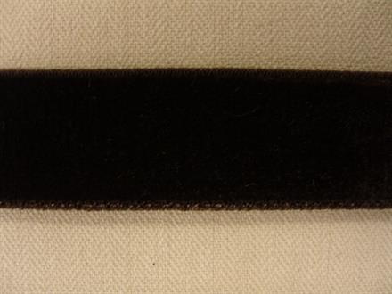Velourelastik, mørkebrun 16mm, 1m
