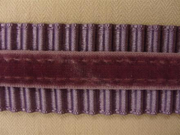 Stropelastik m. flæse, violet, 25mm, 1m