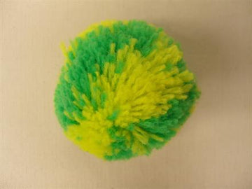Pompon, gul/lysegrøn, stor