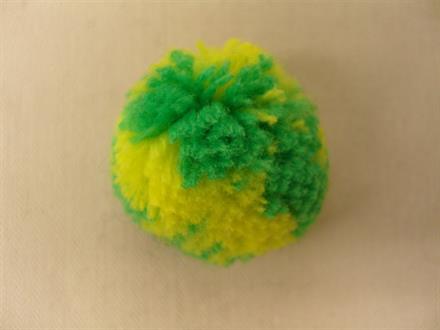 Pompon, gul/lysegrøn, lille
