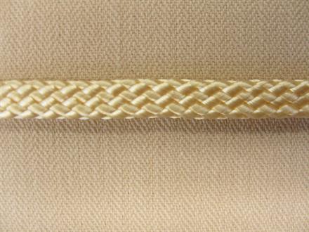 Fladflettet snor, creme, 1m