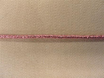 Rund elastik, metallic pink, 1m