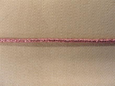 Rund elastik, metallic pink, 1m