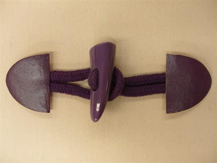 Lukning til duffelcoat, mørk violet