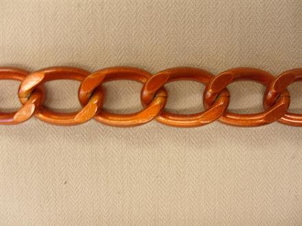 Kæde, brændt orange 12mm, 1m