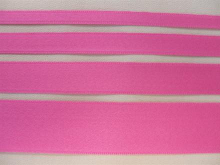 Bomulds-satinbånd, pink 10mm, 1m