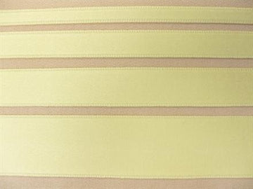 Bomulds-satinbånd, pastel gul 25mm, 1m