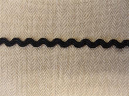 Zigzagbånd, sort  3mm