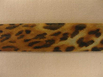 Skråbånd mønstret, leopard organza, 1m