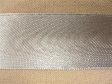 Satinbånd sølvgrå 25mm, 1m