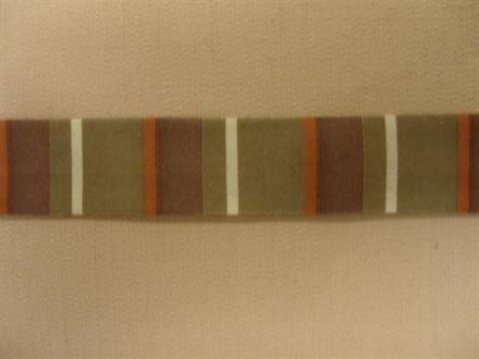 Skråbånd mønstret, brun stribet, 1m