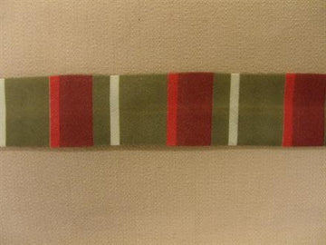 Skråbånd mønstret, armygrøn/rød stribet, 1m