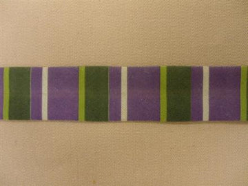 Skråbånd mønstret, lilla/grøn stribet, 1m