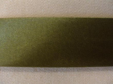 Skråbånd satin, oliven 20mm, 1m