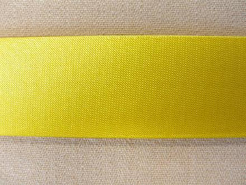 Skråbånd satin, gul 20mm, 1m