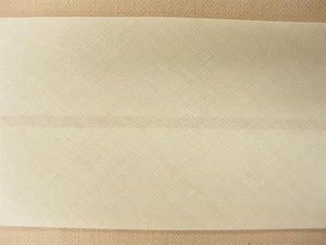 Skråbånd bomuld, off white 50mm, 1m