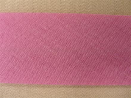 Skråbånd bomuld, rosa 27mm, 1m