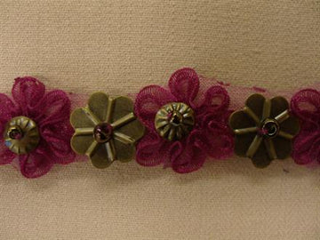 Blomsterbånd, violet, 1m
