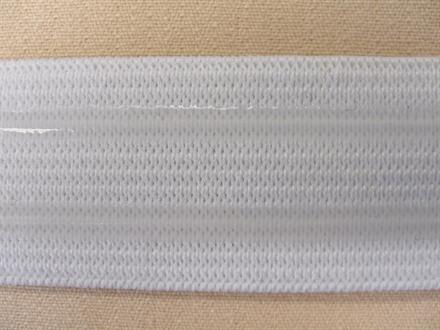 Elastik med silikone, hvid 25mm, 1m