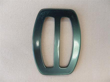 Oval med flade ender 40mm plast, grøn changerende