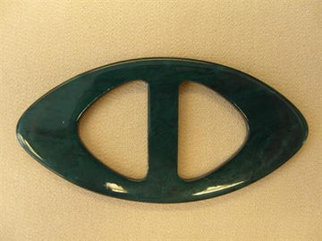 Spids oval 25mm plast, mørkegrøn