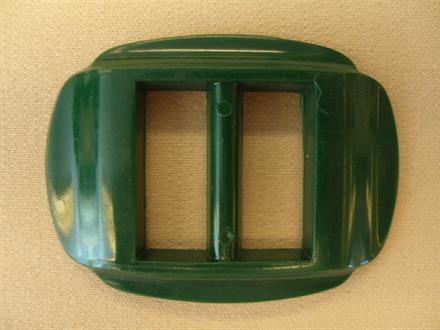 Rektangulær 25mm plast,  mørkegrøn