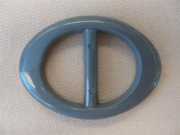 Oval 20mm plastik, grå