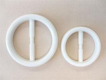 Rund  40mm plastik, hvid