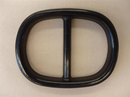 Oval  50mm plastik, sort