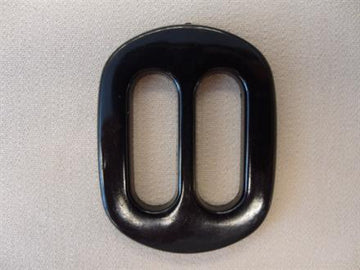 Rundet firkant 25mm plast, sort