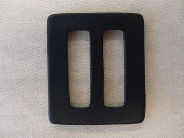 Rektangulær 25mm plast, mat sort